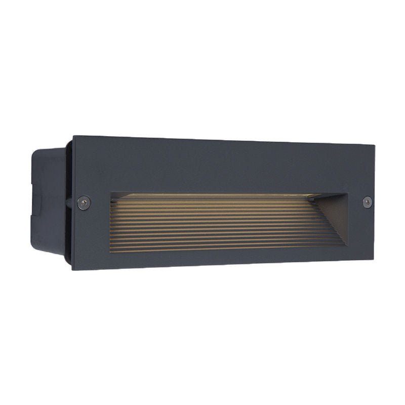 Westgate 8x3In Square Step Light, 10W/15W, 3000K/4000K/5000K, Led Outdoor Light - Graphite - Sonic Electric