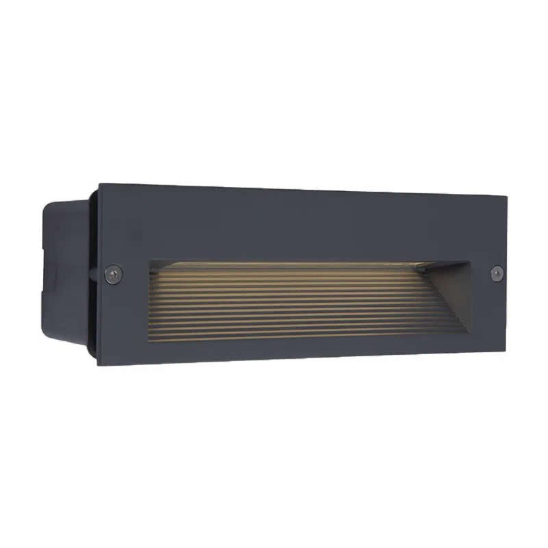 Westgate 8x3In Square Step Light, 15W, 5000K, Led Outdoor Light - Black - Sonic Electric
