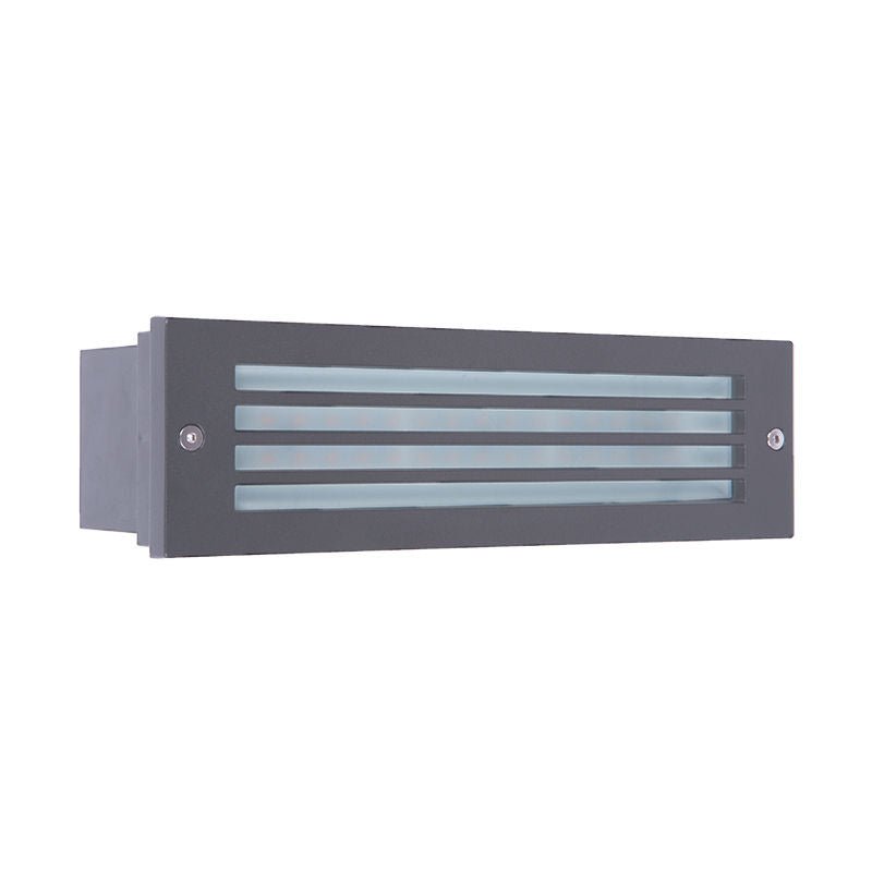 Westgate 8x3In Square Step Light, 15W, 5000K, Led Outdoor Light - Graphite - Sonic Electric