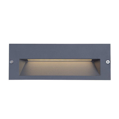 Westgate 8x3In Square Step Light, 15W, 5000K, Led Outdoor Light - Graphite - Sonic Electric