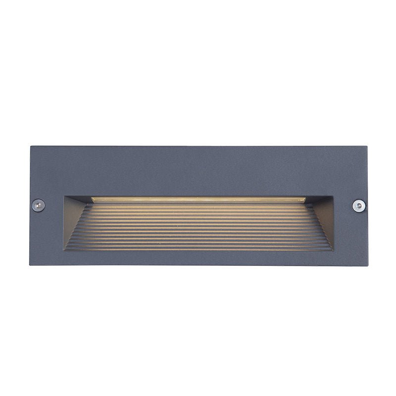 Westgate 8x3In Square Step Light, 15W, 5000K, Led Outdoor Light - Graphite - Sonic Electric