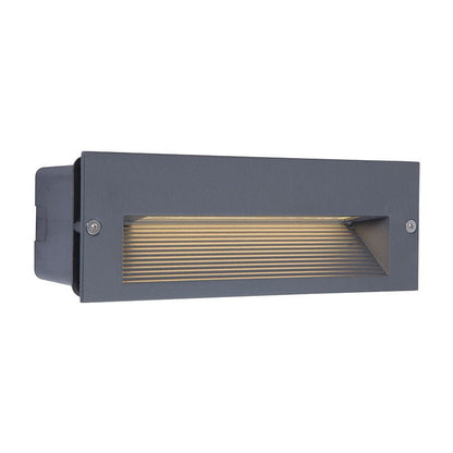 Westgate 8x3In Square Step Light, 15W, 5000K, Led Outdoor Light - Graphite - Sonic Electric