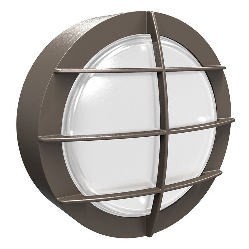 Westgate BKRF - 15W - MCTP - BR - P Power & CCT Selectable Round Bulkheads with Photocell, 9W/12W/15W, 30K/40K/50K - Bronze - Sonic Electric