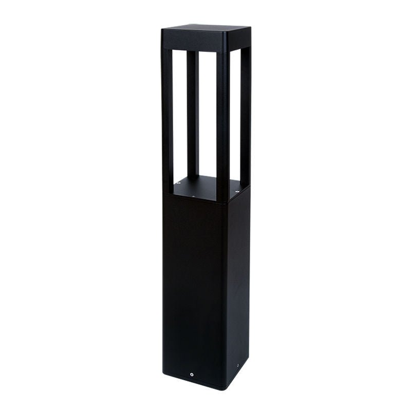 Westgate BOL - 608 - 32 - S - MCTP - BK, Square Bollard Open Design, 25W, 50K, Led Outdoor Lighting - Black - Sonic Electric