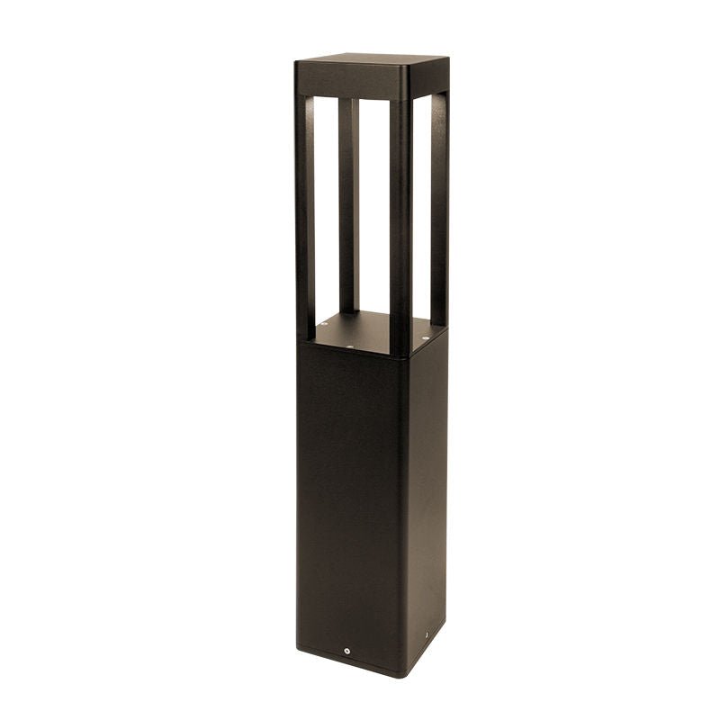 Westgate BOL - 608 - 32 - S - MCTP - BR, Square Bollard Open Design, 25W, 50K, Led Outdoor Lighting - Bronze - Sonic Electric