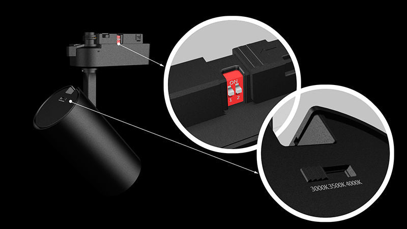 Westgate Builder Series Track Heads with Ext. Drivers, Power & CCT Adjustable, 35W, 3500K, Led Commercial Lighting - White - Sonic Electric