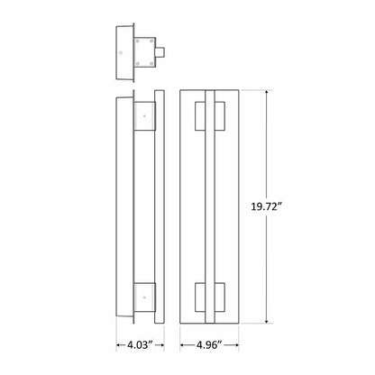 Westgate CRE - 03 - 50K - SIL, Westgate Grasp LED Wall Scone 10W,20W - Silver - Sonic Electric