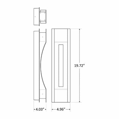 Westgate CRE - 04 - 30K - SIL, Westgate Curve LED Wall Scone 10W,20W - Silver - Sonic Electric