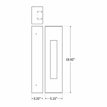 Westgate CRE - HL20 - 02 - 30K - SIL, Westgate Aperture LED Wall Scone 10W,20W - Silver - Sonic Electric
