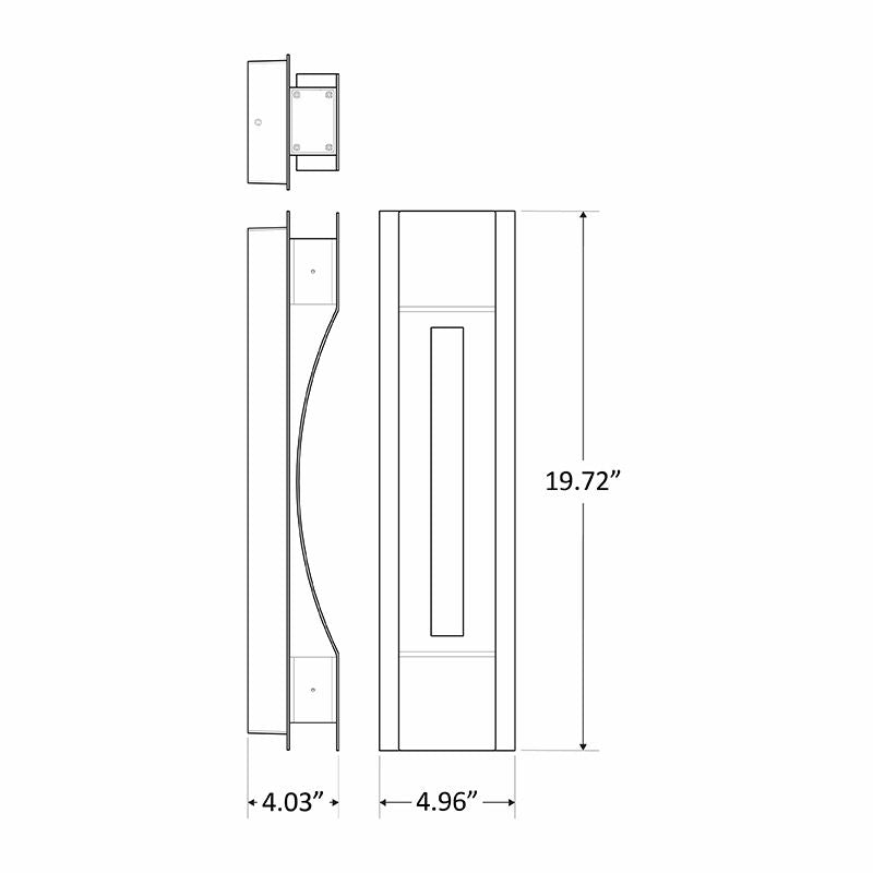 Westgate CRE - HL20 - 04 - 30K - BR, Westgate Curve LED Wall Scone 10W,20W - Bronze - Sonic Electric