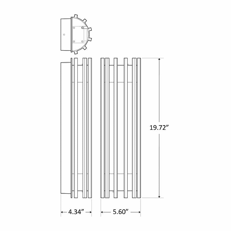 Westgate CRE - HL20 - 05 - 50K - SIL, Westgate Pen LED Wall Scone 10W,20W - Silver - Sonic Electric