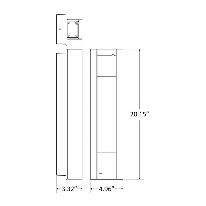 Westgate CRE - HL20 - 07 - 50K - BR, Westgate Passage LED Wall Scone 10W,20W - Bronze - Sonic Electric