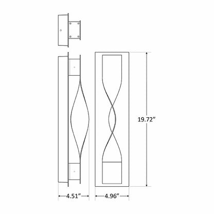 Westgate CRE - HL20 - 08 - 30K - BR, Westgate Crush LED Wall Scone 10W,20W - Bronze - Sonic Electric