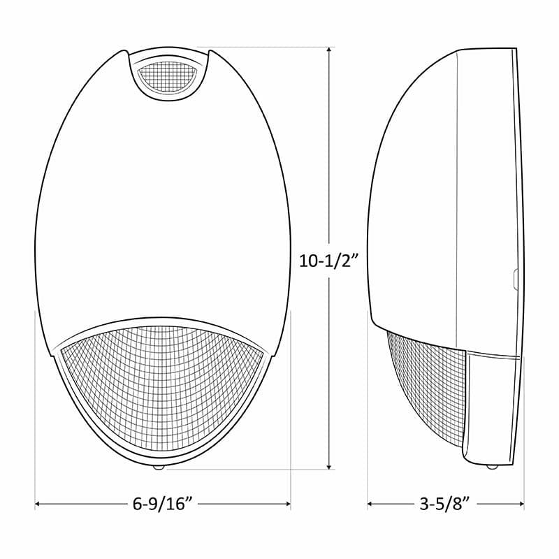 Westgate DBEL-ACEM-BR-SDT, Westgate Decorative Outdoor LED AC Emergency Unit - Multiple Finishes - White