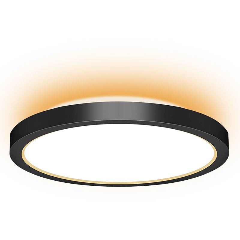 Westgate FMLU - R12 - MCT5 - BK Black 12" Flush - Mount Light with Uplight, 20W Down Light & 5W Uplight, 20W, 27K/30K/35K/40K/50K - Black - Sonic Electric