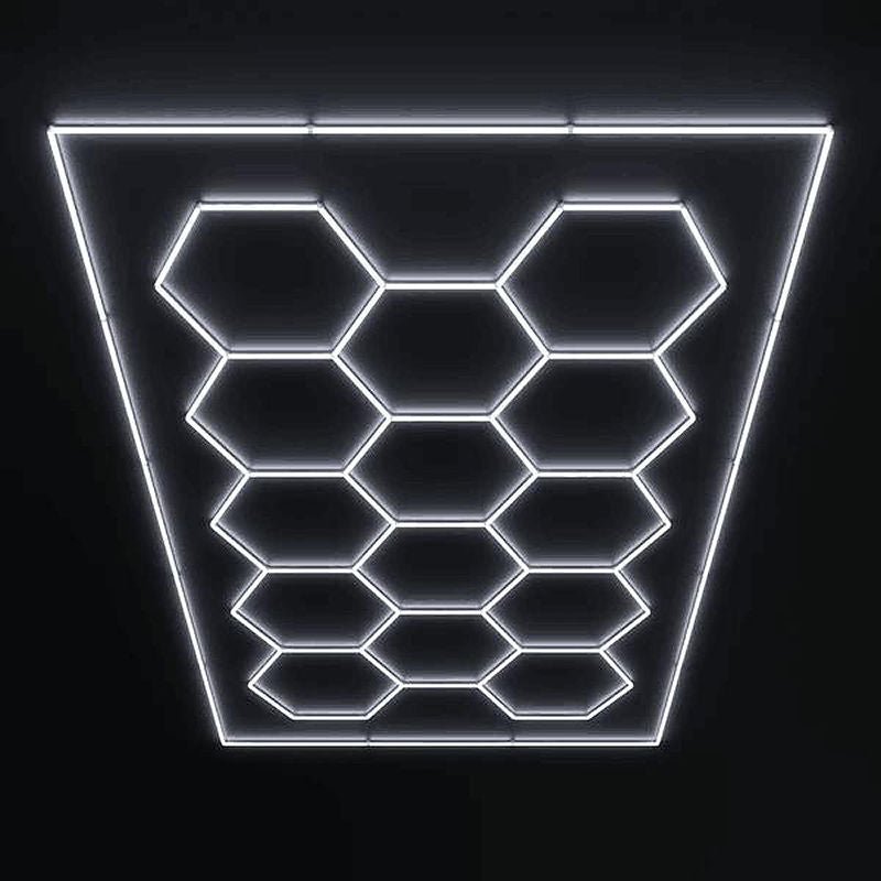 Westgate HEX - 96X190 - 534W - 65K - UNIV Hex Car Shop Decorative Light Kit with Frame, 46„¢„¢ 16W/PCS, 6W, 6500K - Sonic Electric