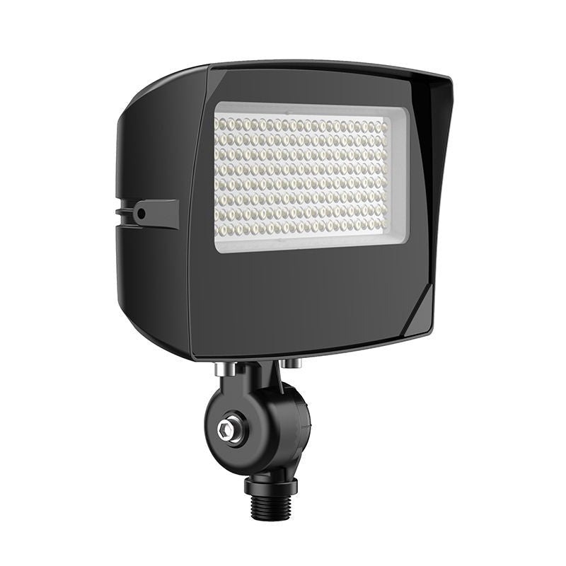 Westgate LF4MAX - MD - 20 - 50W - MCTPB - KN - P - BK Medium Maximum - Feature Round - Back Flood Light with Knuckle, 20W/30W/50W, 30K/40K/50K - Black - Sonic Electric