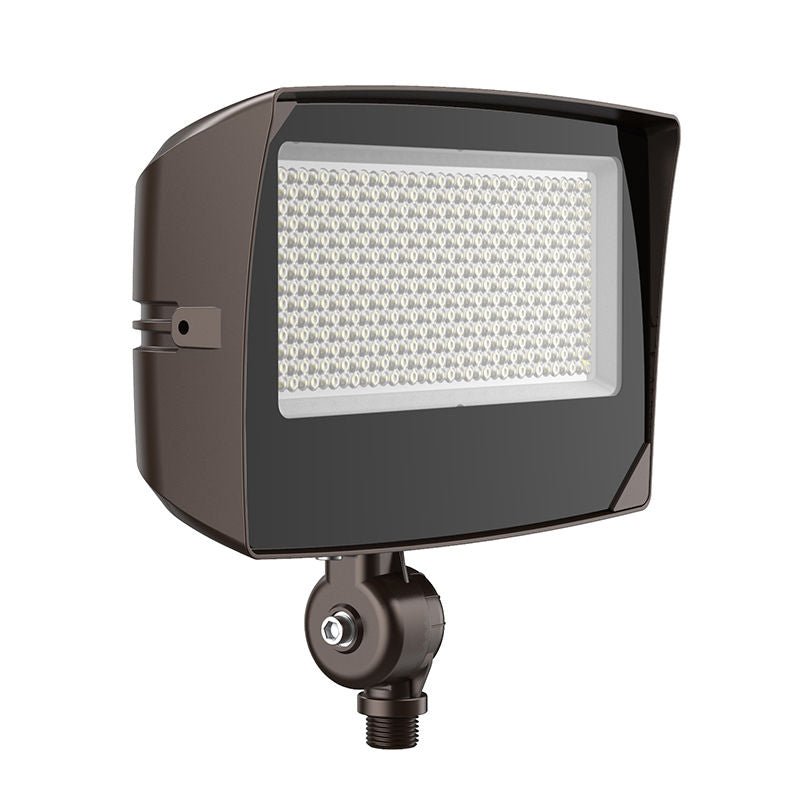 Westgate LF4MAX - MD - 45 - 80W - MCTPB - KN - P Medium Maximum - Feature Round - Back Flood Light with Knuckle, 45W/60W/80W, 30K/40K/50K - Bronze - Sonic Electric