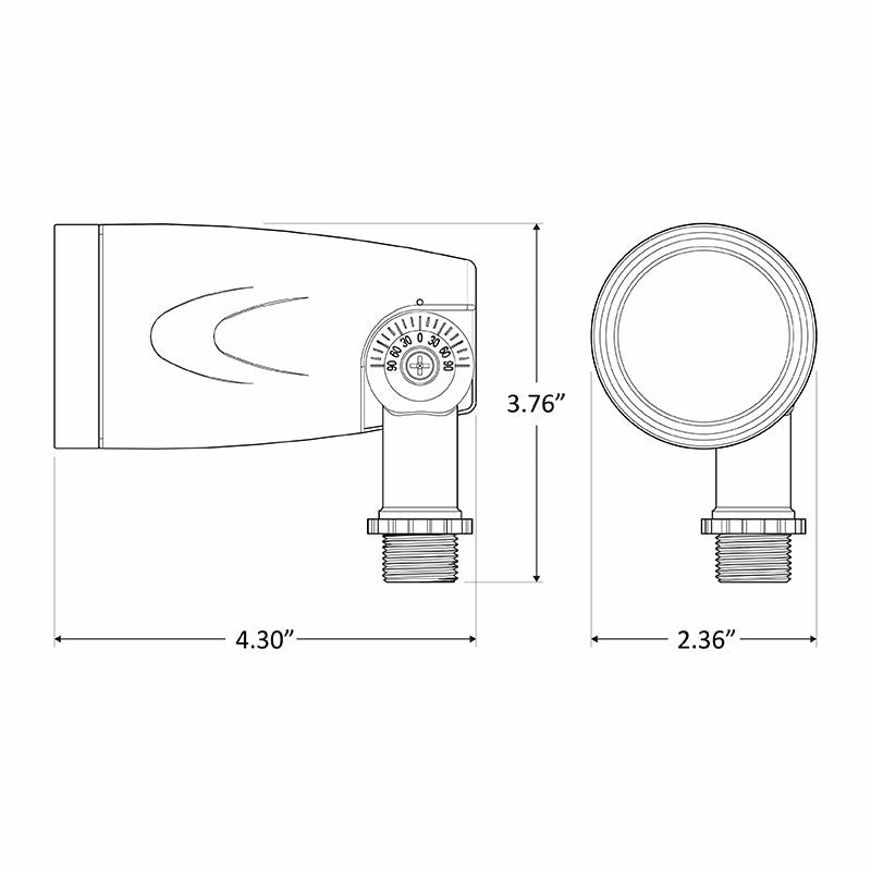 Westgate LFLV - 12W - 40K, Westgate 12V Integrated LED Landscape Up Light - 12W, Bronze - Silver - Sonic Electric
