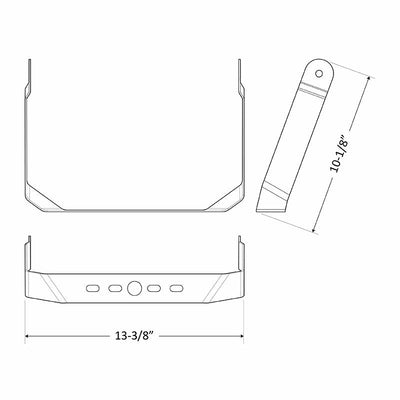 Westgate LFX - TR - A - BK U Bracket for LED Multi - Power High Lumen Flood Light Series - Black - Sonic Electric
