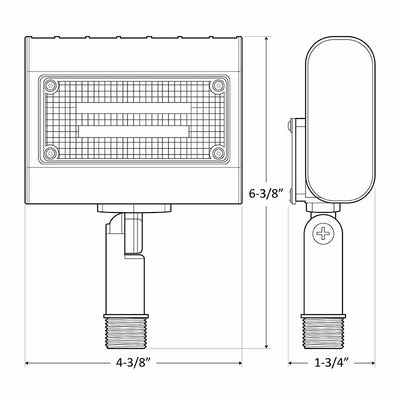 Westgate LFX - XS - 15W - 50K - KN, Westgate 15W Small LED Flood Light with Knuckle - Dark Bronze - Sonic Electric