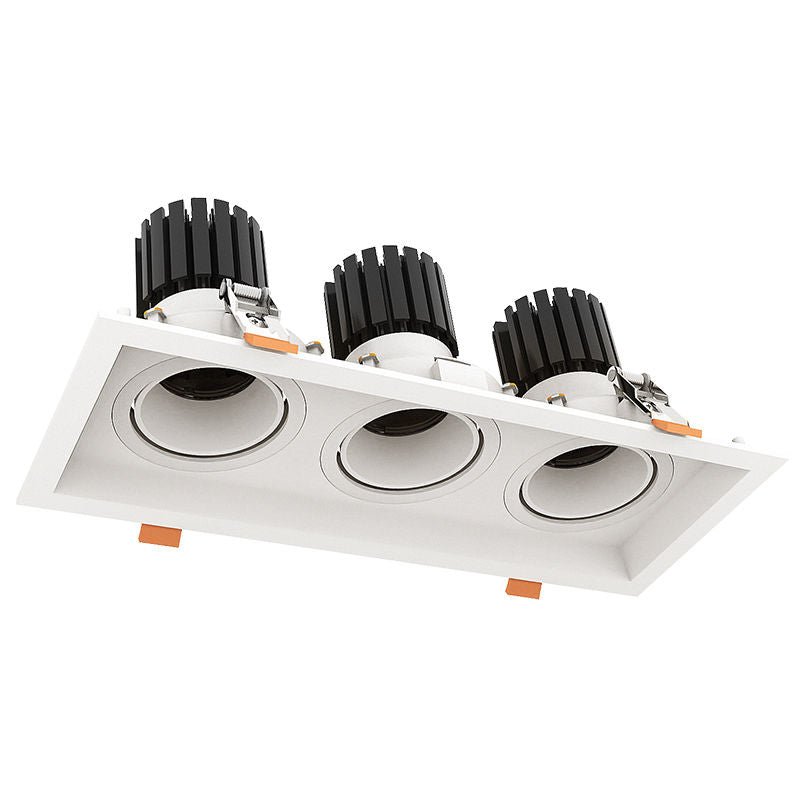 Westgate LRD - 10W - MCT5 - WTM3 - WH LED Architectural Winged Recessed Lights - Triple Slot, 10W, 27K/30K/35K/40K/50K - White - Sonic Electric