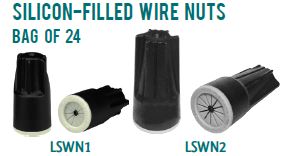 Westgate LSWN2 - 100, Westgate SILICON - FILLED WIRE NUTS: BAG OF 24 or 100 - White - Sonic Electric