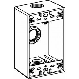 Westgate W1B75-3, Westgate One-Gang Boxes, 2" Deep. Multiple Sizes, Holes, Finish - Oil Rubbed Bronze