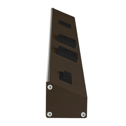 Westgate PSA - 12 - 2R - 1U - BR 12in Angled 2 - receptacle 1 Usb 20a Power Strip - Bronze - Sonic Electric