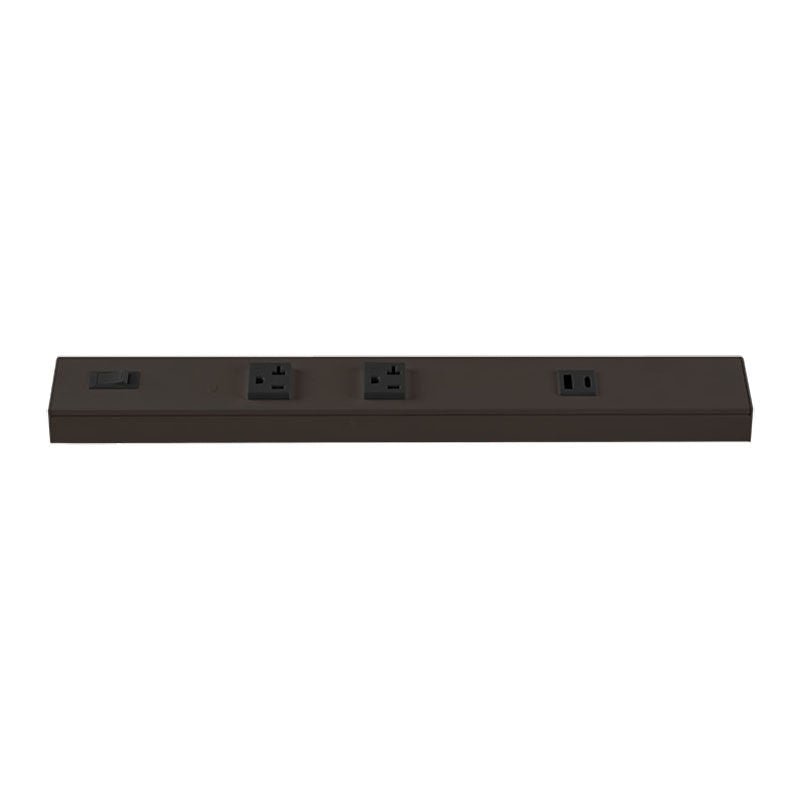Westgate PSA - 18 - 2R - 1U - BR 18in Angled 2 - receptacle 1 Usb 20a Power Strip - Bronze - Sonic Electric