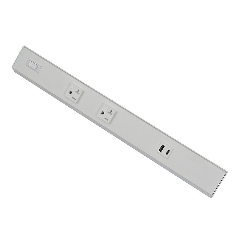 Westgate PSA - 36 - 4R - 2U - WH 36in Angled 4 - receptacle 2 Usb 20a Power Strip - White - Sonic Electric