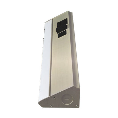 Westgate PSAL - 13 - 1R - MCT5 - BN 13in Angled 1 - rec Power Strip and Uc Light 20a 420lm Cr90 5cct - Brushed Nickel - Sonic Electric