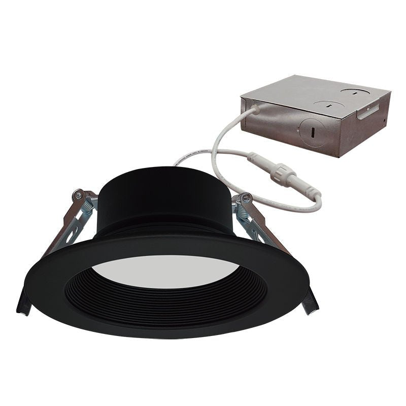 Westgate RDL4S - BF - MCT5 - BK 4" Dim - to - Warm Canless Baffle Deep Recess Light, 12W, 27K/30K/35K/40K/50K - Black - Sonic Electric