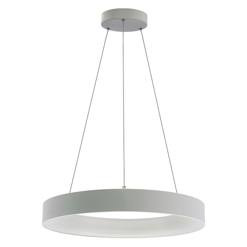 Westgate SCRH - UD - 24 - MCT5 - DD - WH 24" Hollow Circle Pendant with Uplight, 40W, 27K/30K/35K/40K/50K - White - Sonic Electric