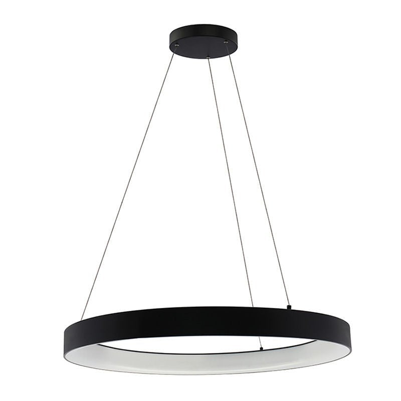 Westgate SCRH - UD - 36 - MCT5 - DD - BK 36" Hollow Circle Pendant with Uplight, 80W, 27K/30K/35K/40K/50K - Black - Sonic Electric