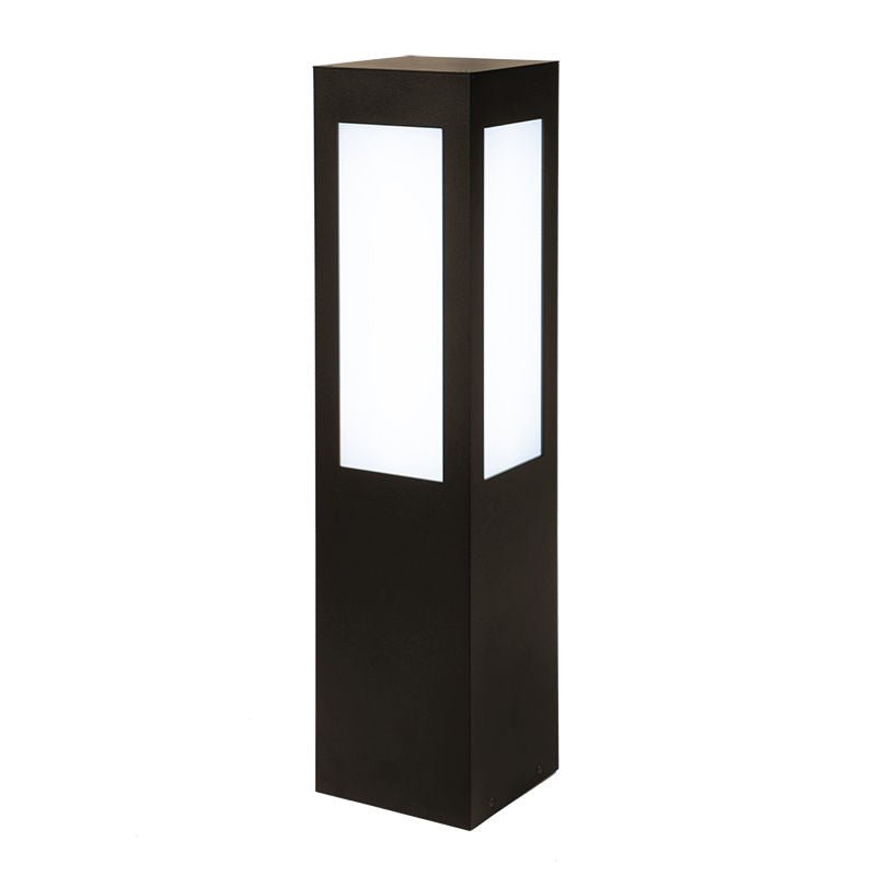 Westgate Square Bollard Long Lens, 10W/18W/25W, 3000K/4000K/5000K, Led Outdoor Light - Bronze - Sonic Electric
