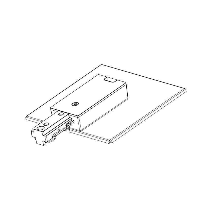 Westgate TR - JBEF - WH 3 - Wire Track J - Box End Feed Kit - White - Sonic Electric