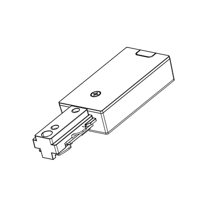 Westgate TR - LE - BK 3 - Wire Track Live End Connector - Black - Sonic Electric