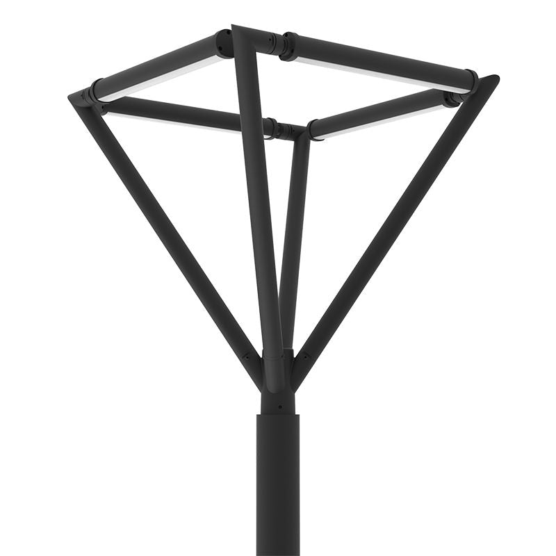 Westgate Tree of Light Post Top Quad - AR, 100W, 3000K/4000K/5000K, Led Outdoor Light - Black - Sonic Electric
