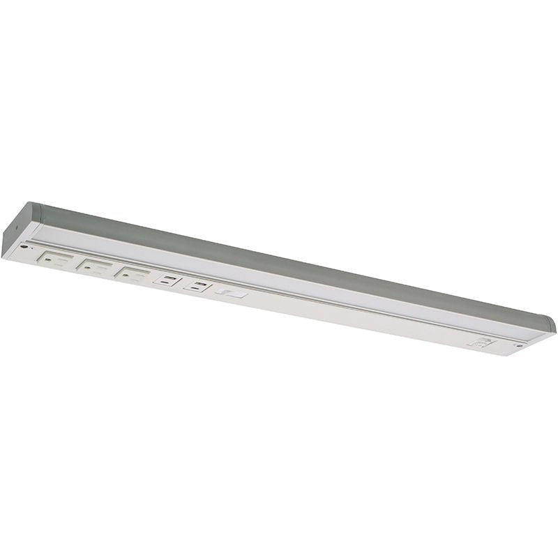 Westgate UCR - Undercabinet Series with Receptacles and USB Ports, 12W, 2700K/3000K/3500K/4000K/5000K, Led Under Cabinet and Puck - White - Sonic Electric