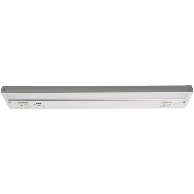 Westgate UCR - Undercabinet Series with Receptacles and USB Ports, 8W, 2700K/3000K/3500K/4000K/5000K, Led Retrofit Trim and Disk - White - Sonic Electric