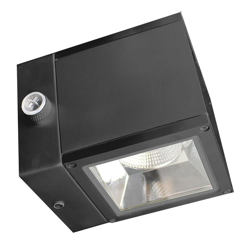 Westgate Up - Down Selectable Cube Wall Light, 18W, 5000K, Led Outdoor Light - Black - Sonic Electric