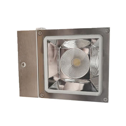 Westgate Up - Down Selectable Cube Wall Light, 18W, 5000K, Led Outdoor Light - Brushed Nickel - Sonic Electric