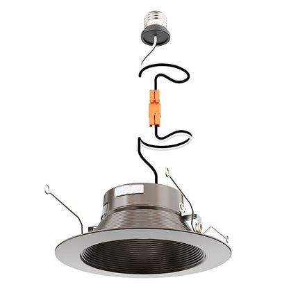 Westgate Westgate Signature Deep Baffle Retrofit Metal LED Recessed Trim Lights, 14W, 5000K, Led Retrofit Trim and Disk - Oil - rubbed bronze - Sonic Electric