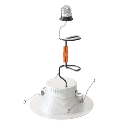 Westgate Westgate Signature Deep Baffle Retrofit Metal LED Recessed Trim Lights, 14W, 5000K, Led Retrofit Trim and Disk - White - Sonic Electric