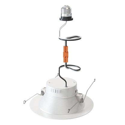 Westgate Westgate Signature Deep Baffle Retrofit Metal LED Recessed Trim Lights, 14W, 5000K, Led Retrofit Trim and Disk - White - Sonic Electric