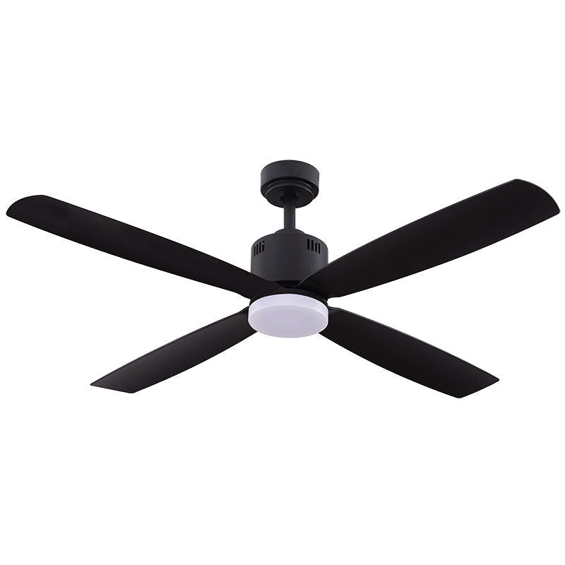 Westgate WFL - 117DL - WS - 4B - 52 - 30K - BK - BK 52" Black Finish ABS 4 - Blade Ceiling Fan & Down Light, 19W, 30K - Sonic Electric