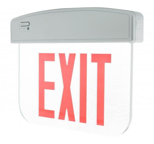 Westgate XE-2GMA-EM, Westgate XE-2RMA-EM Double Face Edgelit Mirror Aluminum LED Exit Sign 120-277V - Dark Bronze