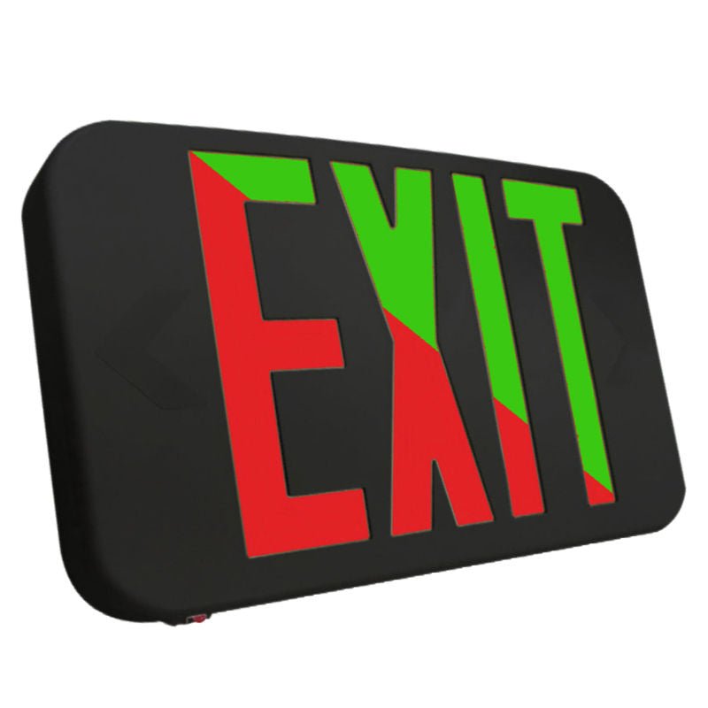 Westgate XTU - RG - BK - 2C - 277V 2 - in - 1 LED Color - Selectable Universal Exit Sign, 1W, 1001K - Red/Green - Sonic Electric
