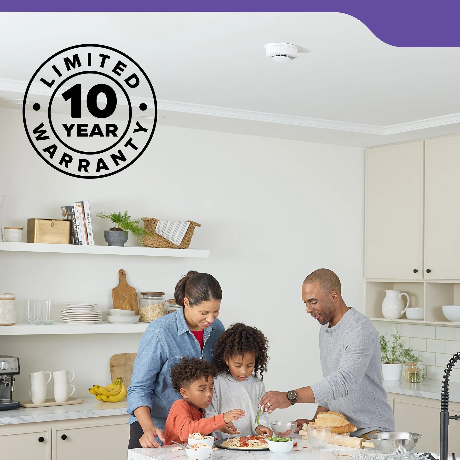 Kidde 30CUA10 DETECT Combo Smoke + CO Alarm, Hardwired with 10-Year Backup Battery